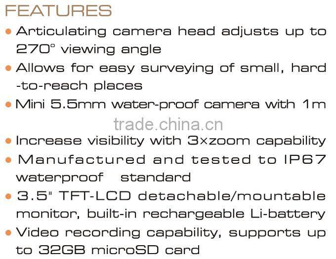 Best military videoscope borescope with 4 ways rotation infrared camera