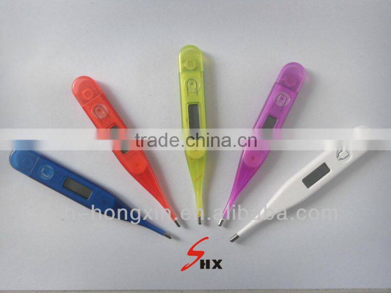 Colorful transparent digital clinical thermometer family and hospital use