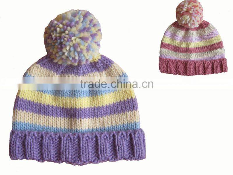 winter knitted 100 acrylic baby beanie