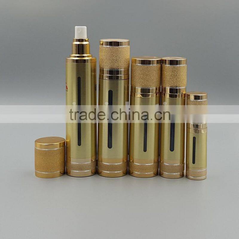 manufacture 10ml 30ml 50ml silver airless cream bottle 100ml 120ml 200ml good design blue/gold/silver airless perfume bottle