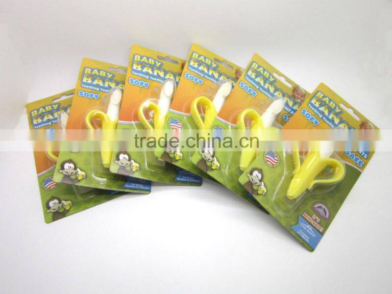 Baby Teething Toys Silicone Soft Banana Teether Toothbrush