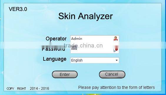 Best sell UV light skin scanner machine detect deep skin moisture content
