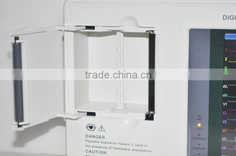 3-channel Color LCD Electrocardiograph Portable ECG EKG machine