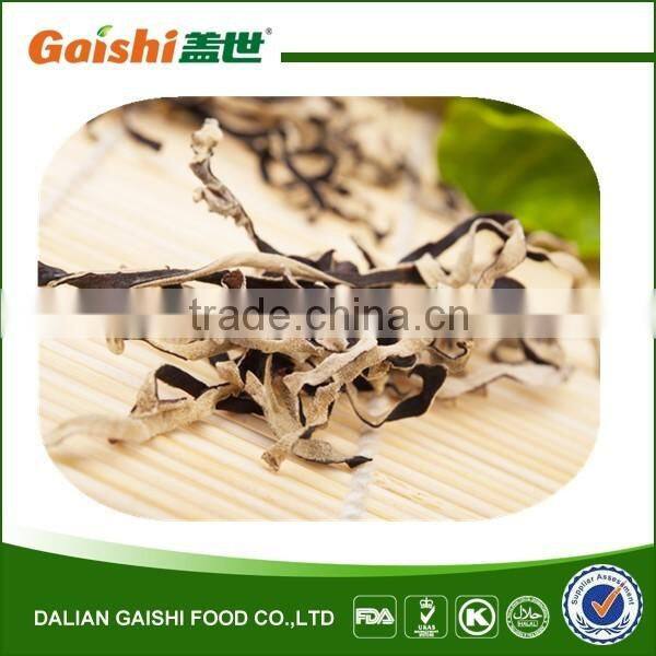 black edible fungus mushroom strips
