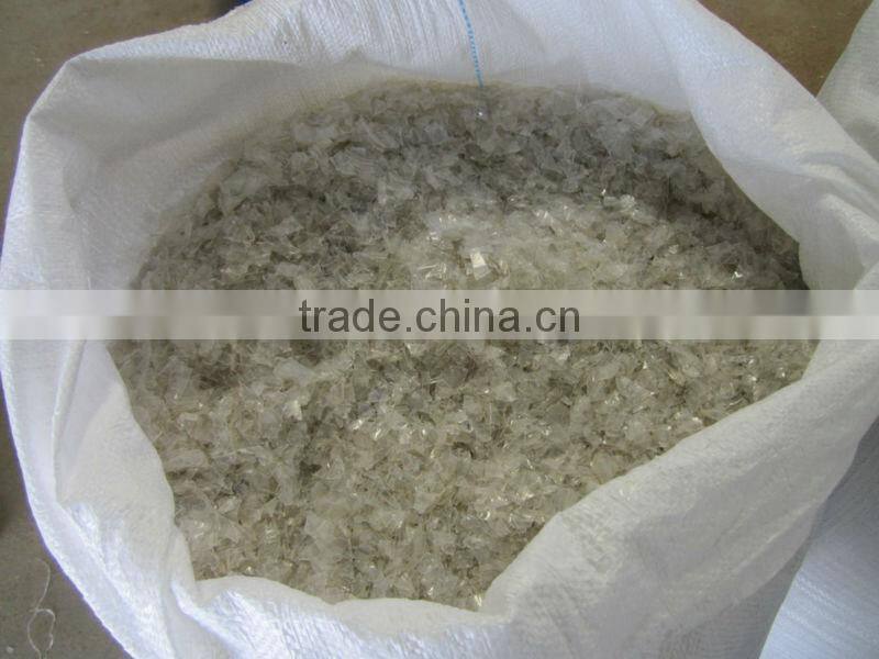 Recycled fiber grade PET chips washed