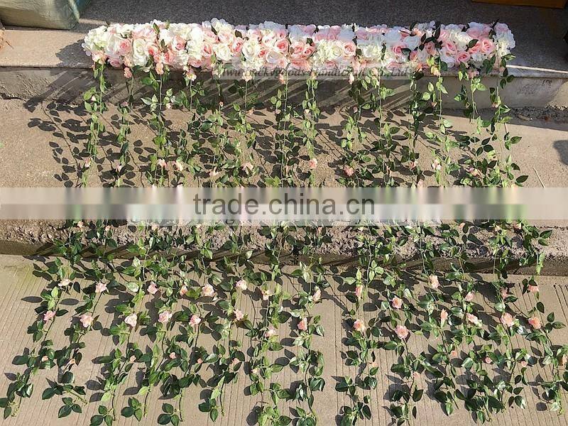luxury 2m handmade coral and white hanging decorative flower arranging