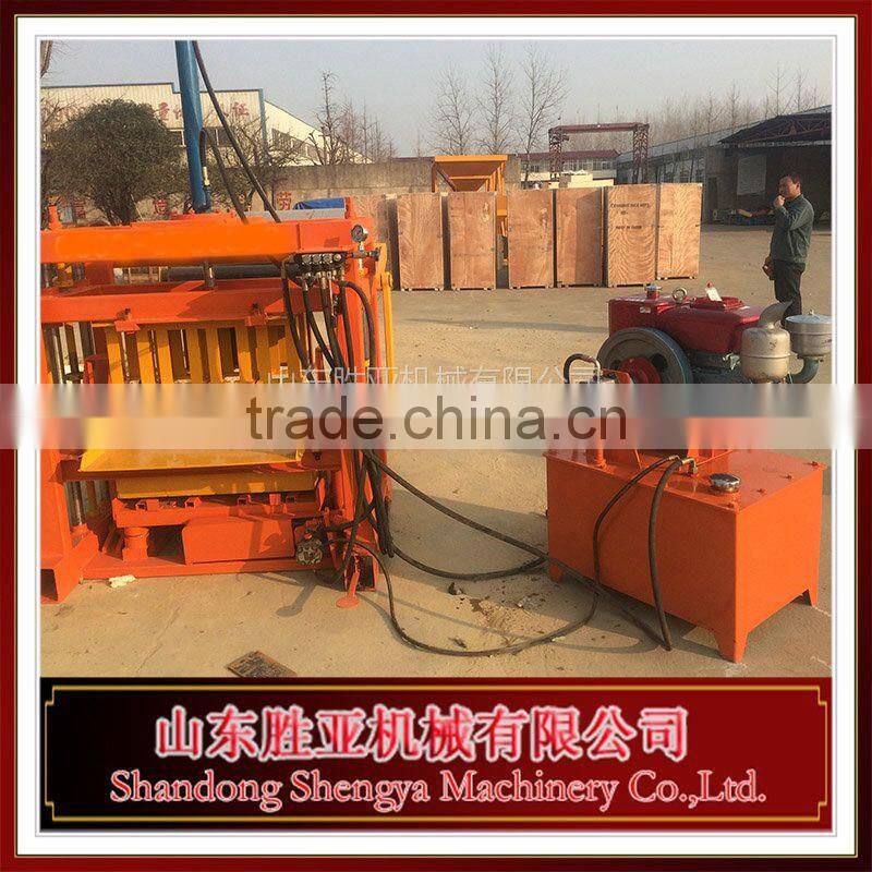 QT4-40 Cement brick forming machine(Diesel engin or electric motor)