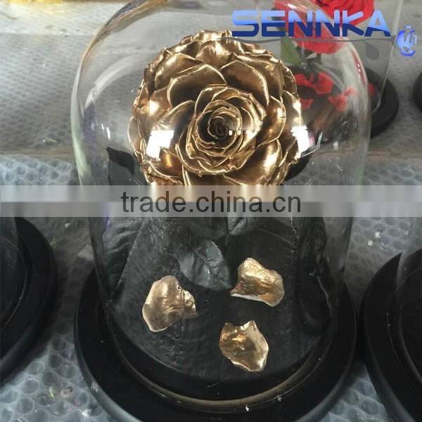 Happy Valentine Glass Dome Preserved Rose Wholesale For Gift