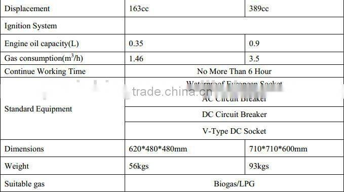 Hot sale small biogas electric generator