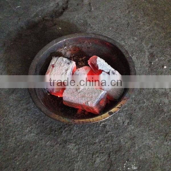 type square 4*4cm oak charcoal long burning time