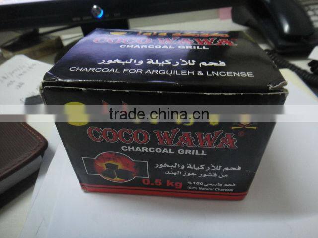 square coconut charcoal for shisha