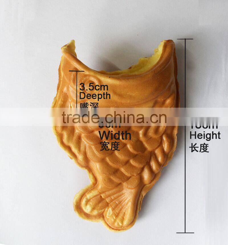 Korean Open Mouth Fish Waffle Machine Ice Cream Cone Taiyaki Machine