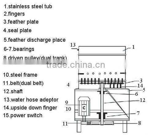 Golden supplier poultry hair removal machine manufacturer