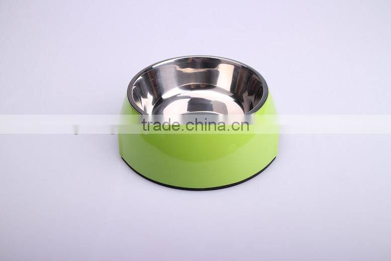 Melamine Dog Bowls With Stainless Steel Bowls