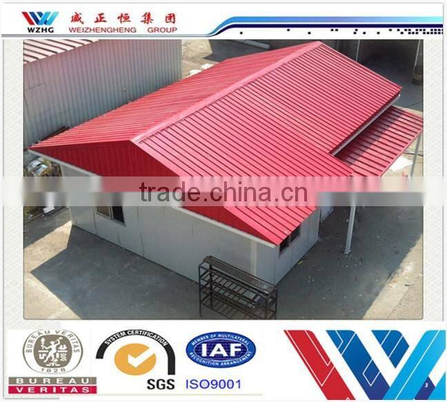 prefab house by EPS sandwich panel steel structure
