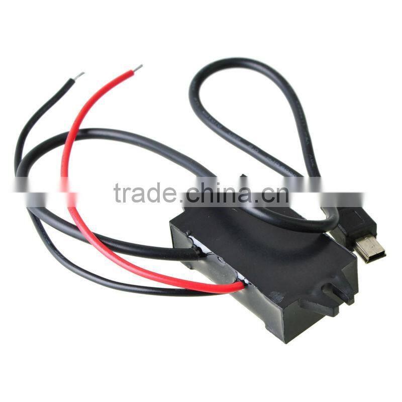 Waterproof DC Converter 12V to 5V 3A 15W Power Supply with mini usb connector