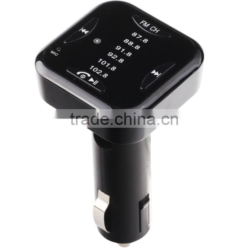 New Wireless Bluetooth FM Transmitter Handsfree Stereo Bluetooth Car Kit With A2DP/AVRCP For Ihpone Cell Phone