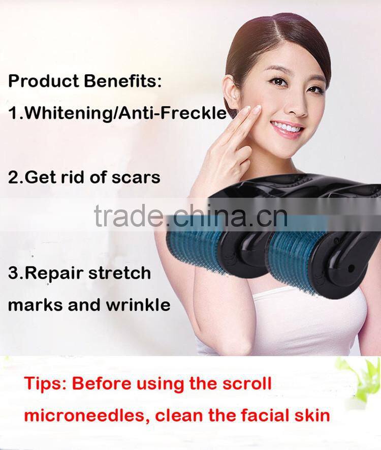 YYR high quality home use 0.5mm eyes derma rolling system 540 needles latest derma roller