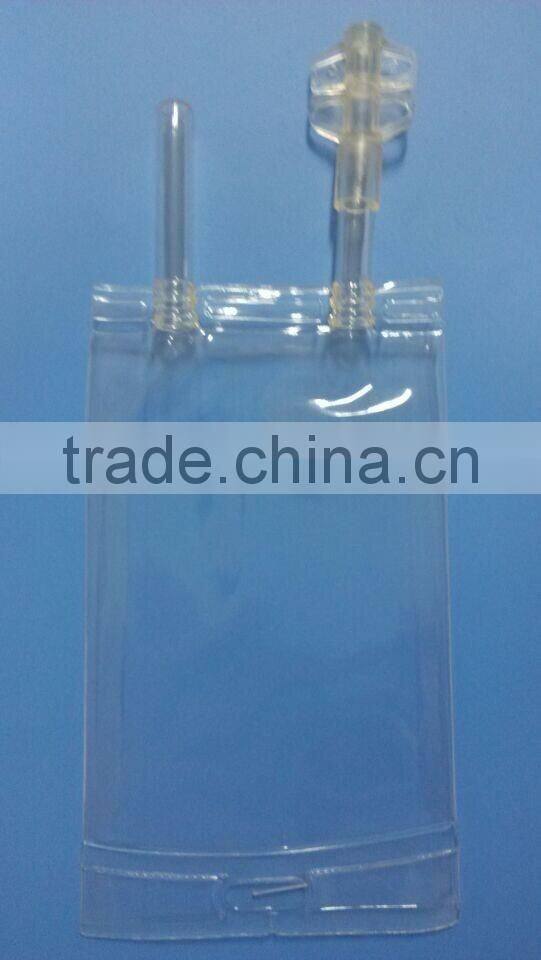 medical PVC Infusion bag/ PVC IV infusion bag (double tube )