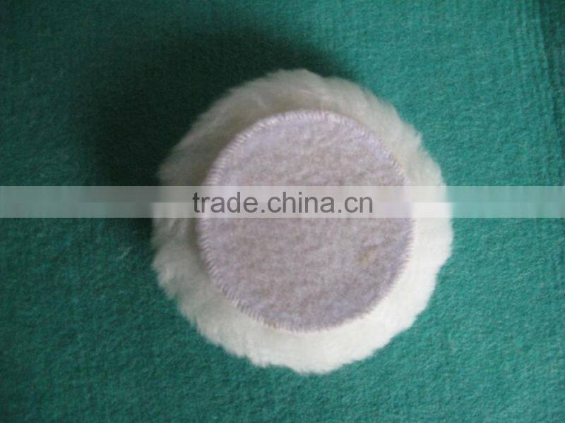 Lambskin polishing bonnet,wool bonnet,wool buffing pad