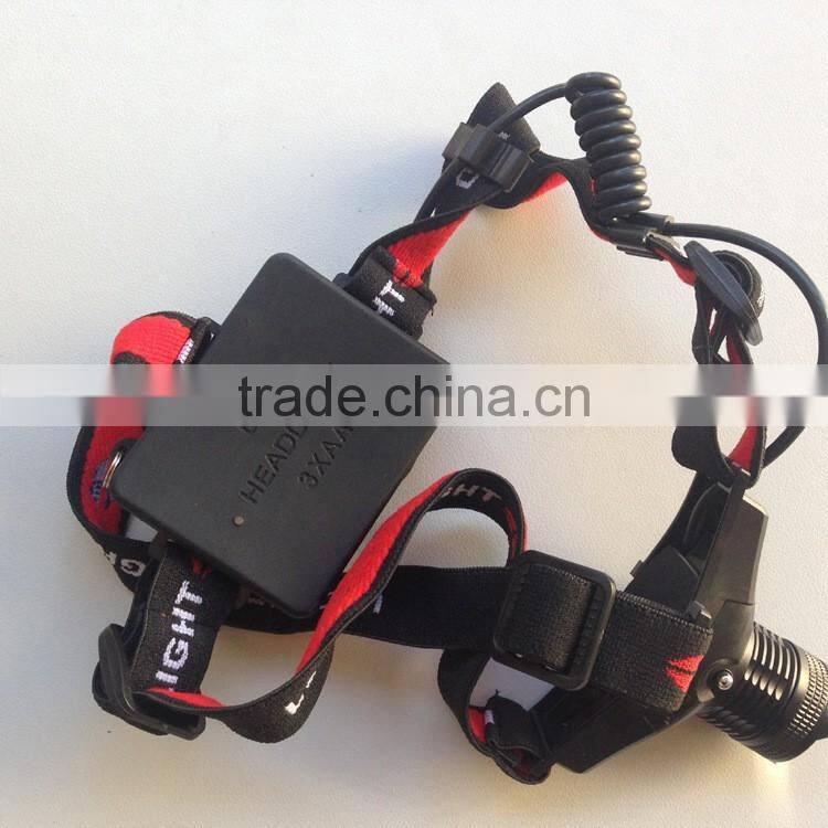 AA battery headlight zoom led headlamp aluminium led headlamp
