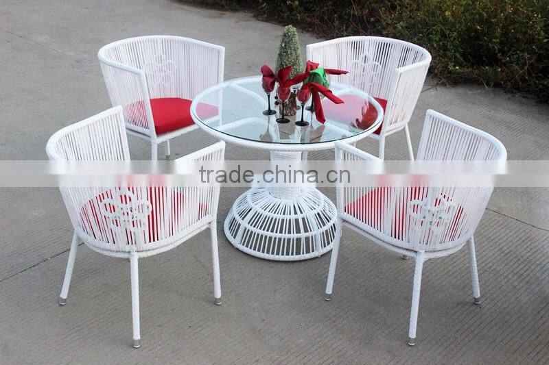 Table and chair PE rattan garden leisure furniture