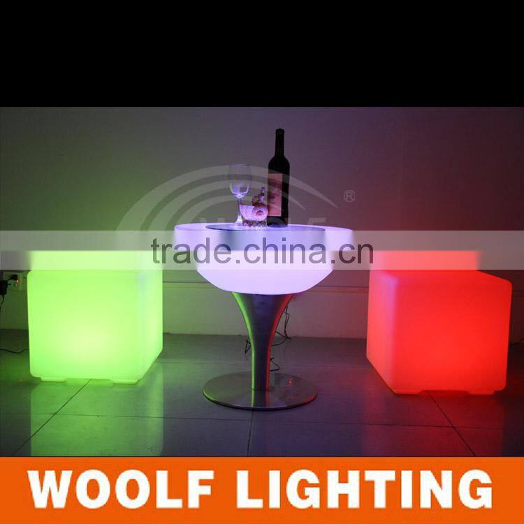 Glowing Simple Design Illuminated Popular Decorative Led Cube Chair