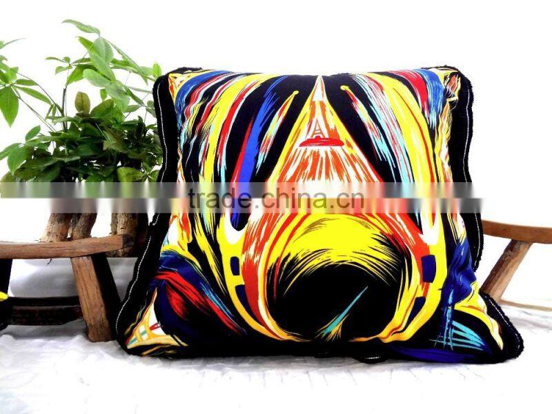 Hot-sale Custom Made Abstract Horse Pattern Letter H Digital Printed Decorative Throw Pillow Case