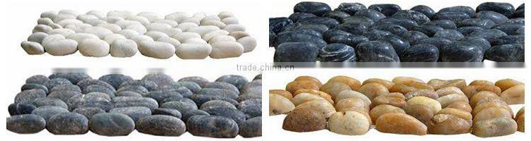 Polished Shiny Ivory Washed River Stone Red Pebble Stone Floor