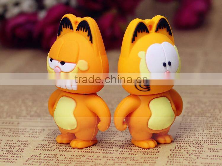 Creative mini coffee cartoon cat usb flash drive shell