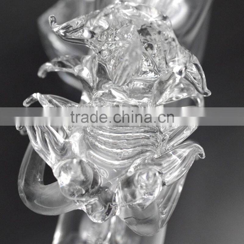 Dragon shape animal shaped glass wine bottle for Christmas gift decoration