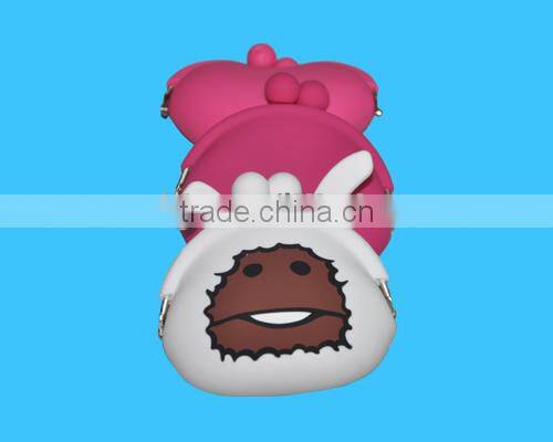 Factory sale silicone coin bag/silicone wallet/silicone purse