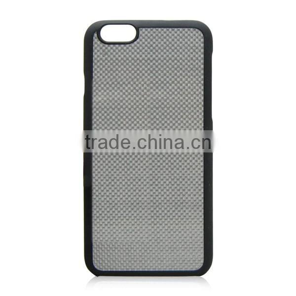 Paint PC bottom + silver carbon fiber protective cover for iPhone 6 carbon fiber case