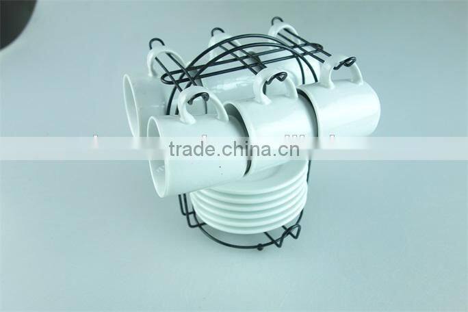 Cheap stocked white ceramic jar , sugar pot with decal in stock