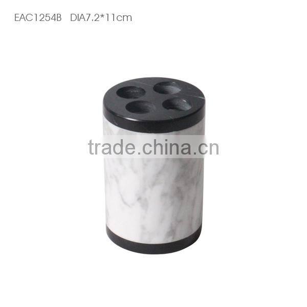 Best selling products black and white marble bathroom accessories set