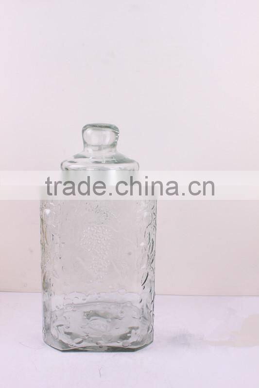 5pcs glass juice dispenser set with metal clip