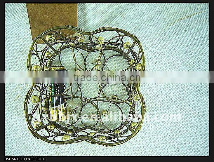 Gold wire woven small hard drive storage cases with lid