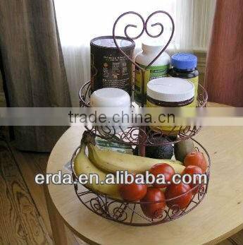 Metal 2-Tiered Scroll Design Display Rack