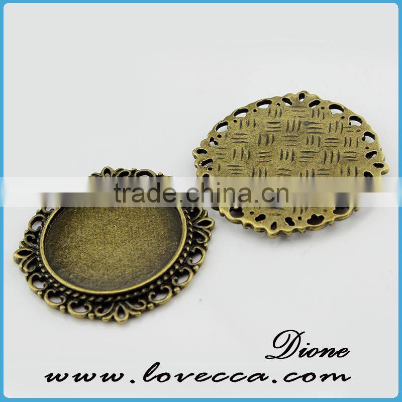 Antique bronze girls pendant diy jewelry accessory,Wholesale alloy metal blank pendants