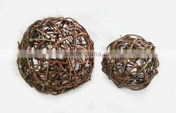 RH-YF25 Christmas home decorative weaving natural Round rattan balls
