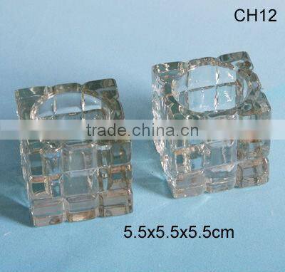 2016 wholesale clear square glass diamond candle jars