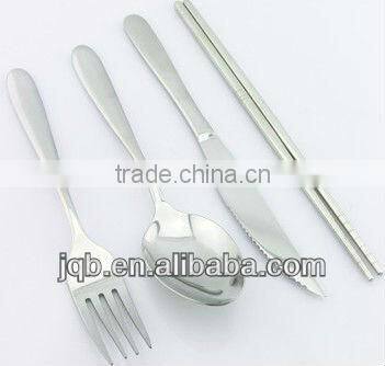 Stainless Steel 430 Fish knife and spoon sets for traveling using and gift