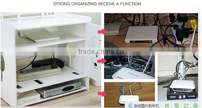 DIY PVC Multifunctional Flower Pattern Tidy Wires Power Cable Storage Organizer Box