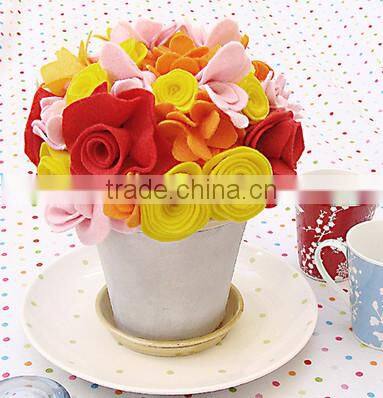 2017 hight quality new products hot sale interior home party decoration handmade felt artificial flower bunch for wedding