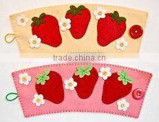 China 2017 hot sale high quality new products home decoration useful items custom wholesale felt clip cup holder