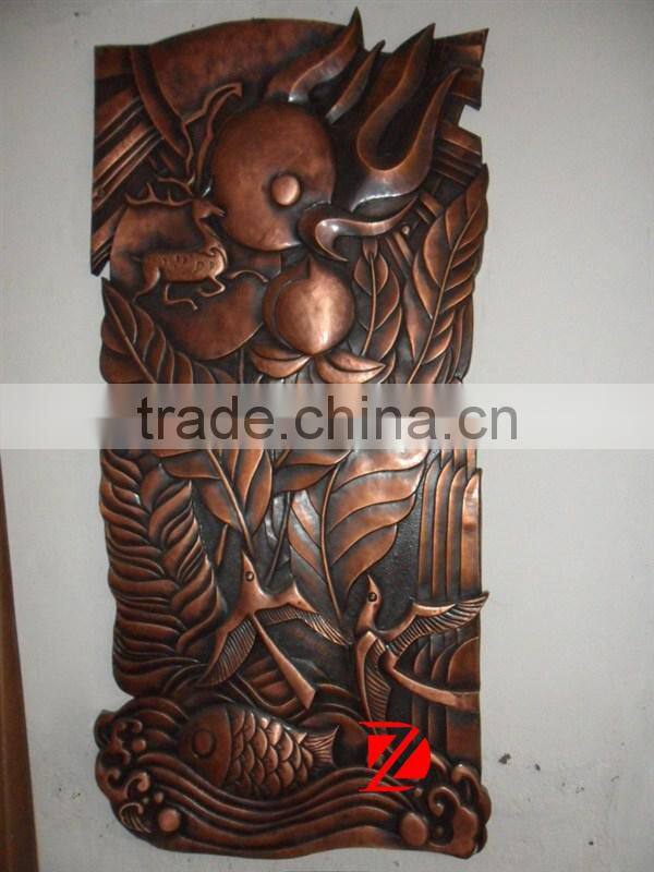 animals cast bronze wall sculpture