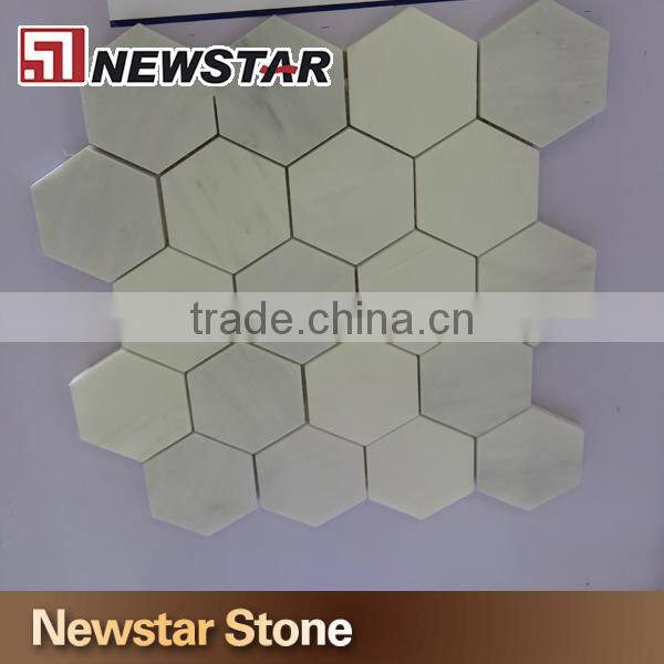Chinese natural marble hexagon mosaic tile