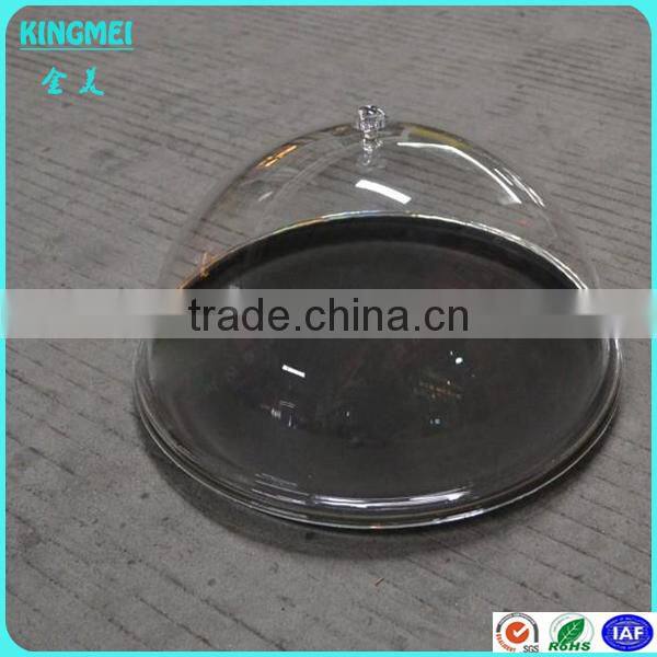 Hot sale Clear Acrylic Dome Dessert Pastry Display Food Tray with Cover