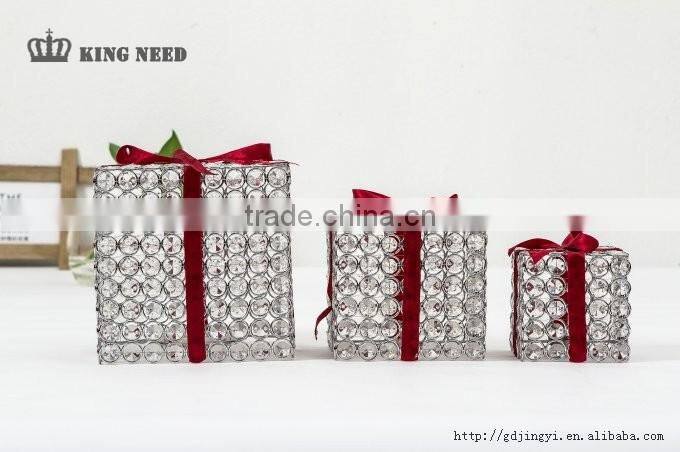 Dongguan hot sale iron box acrylic with outdoor led christmas gift box