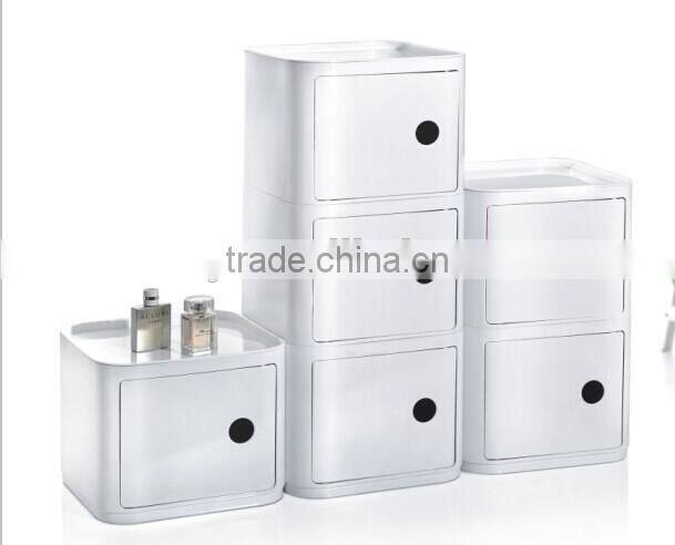 Drawer type bedside table/Jewelry Cabinet storage Box / Finishing Box with wheel